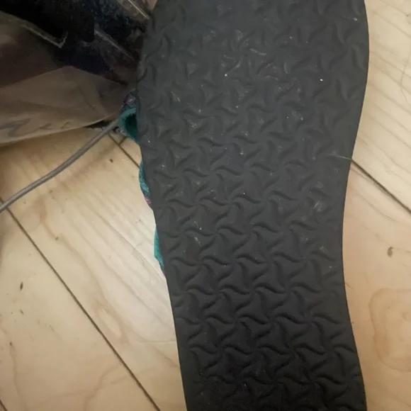 Womens Teal Tevas Sandals - Picture 2 of 2